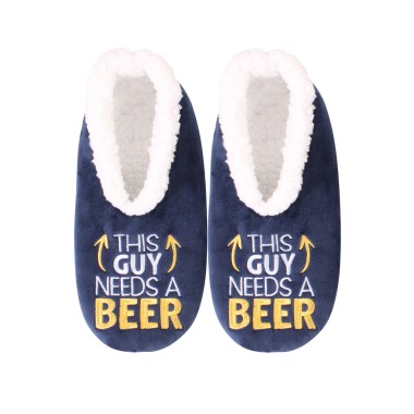 SnuggUps® This Guy Needs A Beer Men's Slippers - 3