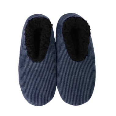 SnuggUps® Men's Cord Navy Slippers - 2