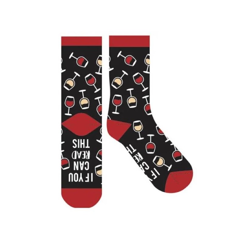 If You Can Read This Bring Me A Wine Novelty Socks - 1