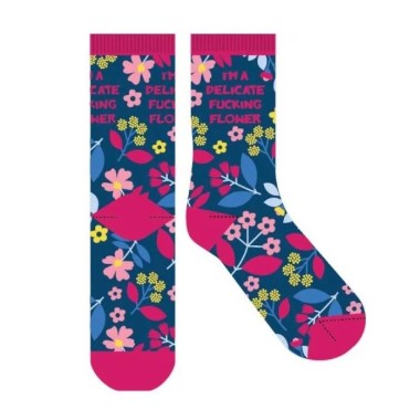 Delicate Flower Novelty Socks - 1