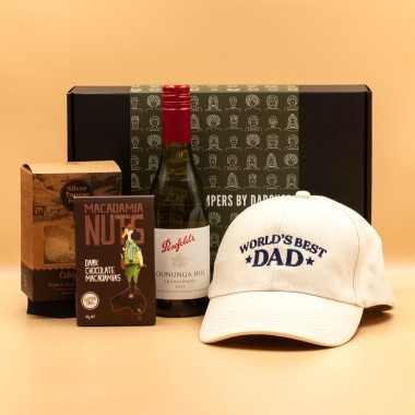 World's Best Dad Hamper With White Wine - 1