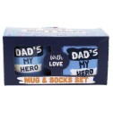 Dad's My Hero Mug and Socks Set - 1