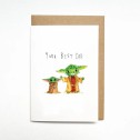 Yoda Best Dad Well Drawn Card - 1