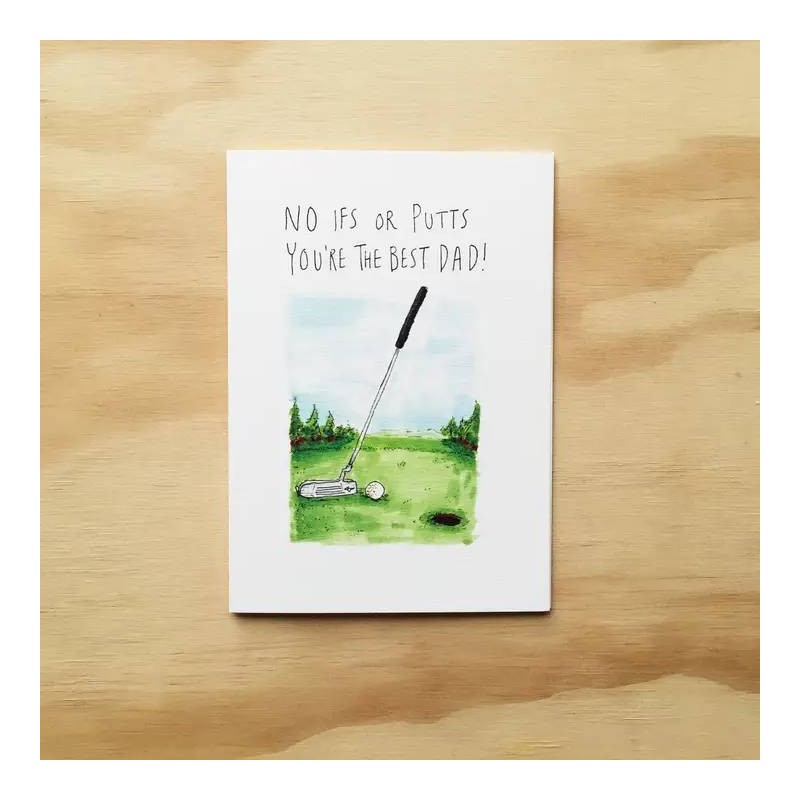 No Ifs or Putts, You're the Best Dad! Well Drawn Card - 1