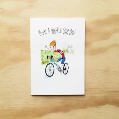 You're A Wheelie Great Dad! Well Drawn Card - 1