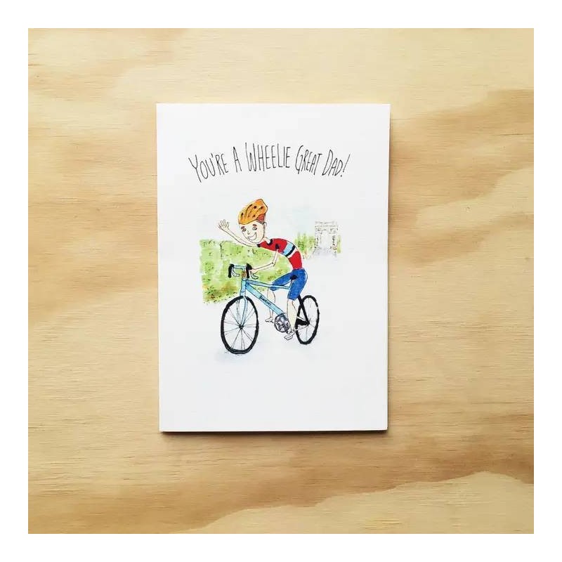 You're A Wheelie Great Dad! Well Drawn Card - 1