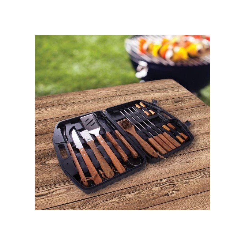 Maverick 18 Piece BBQ Tool Kit in Black Hard Shell Case - 1