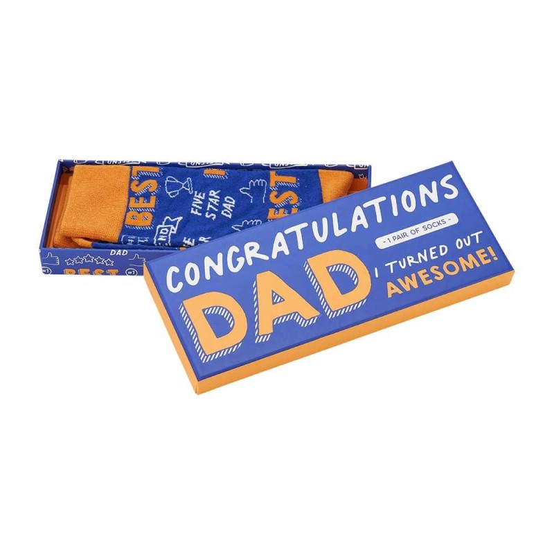 Congratulations Dad I Turned Out Awesome! Boxed Socks - 1