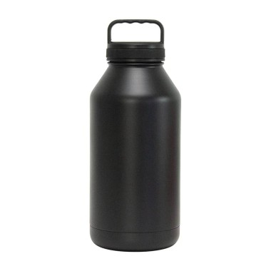 The Big Bottle - 1.9L Double Walled Stainless Steel Drink Bottle - Black - 1