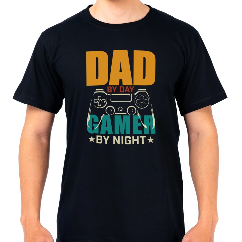 Dad By Day Gamer By Night T-Shirt - 1