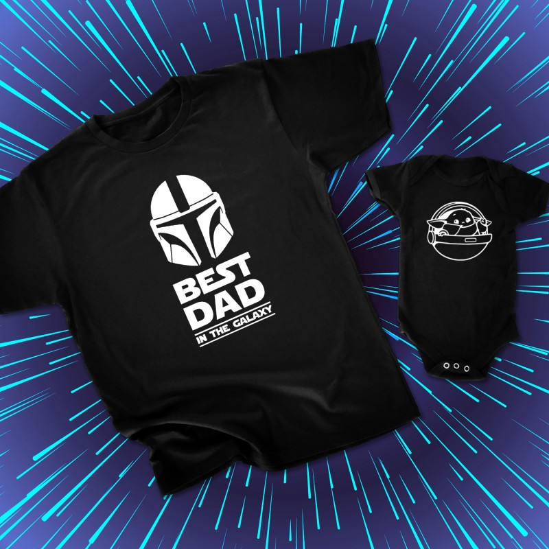 Best Dad In The Galaxy Baby Yoda Matching T Shirt