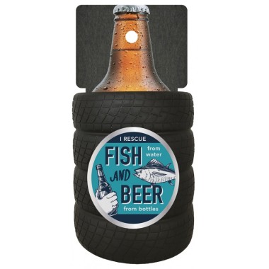 I Rescue Fish From Water And Beer From Bottles Beer Holder - 1