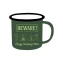 Crazy Camping Man Adventure Enamel Mug - 1