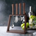 4 Piece Wood Handles Bar Tool Set with Stand by Final Touch - 3