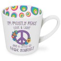 I'm Mostly Peace, Love & Light Inside Out Mug - 1