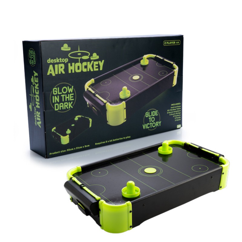 Glow-in-the-Dark Desktop Air Hockey - 1