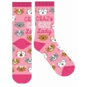 Crazy Cat Lady Pink Novelty Socks - 1