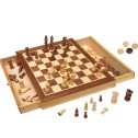 Wooden Deluxe Chess & Checkers Set - 1