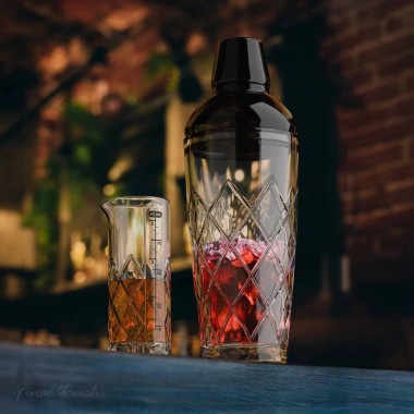 Yarai Glass Cocktail Shaker & Jigger Set by Final Touch - 1