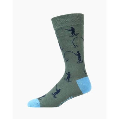 Mens Gone Fishing Socks by Bamboozld - 1