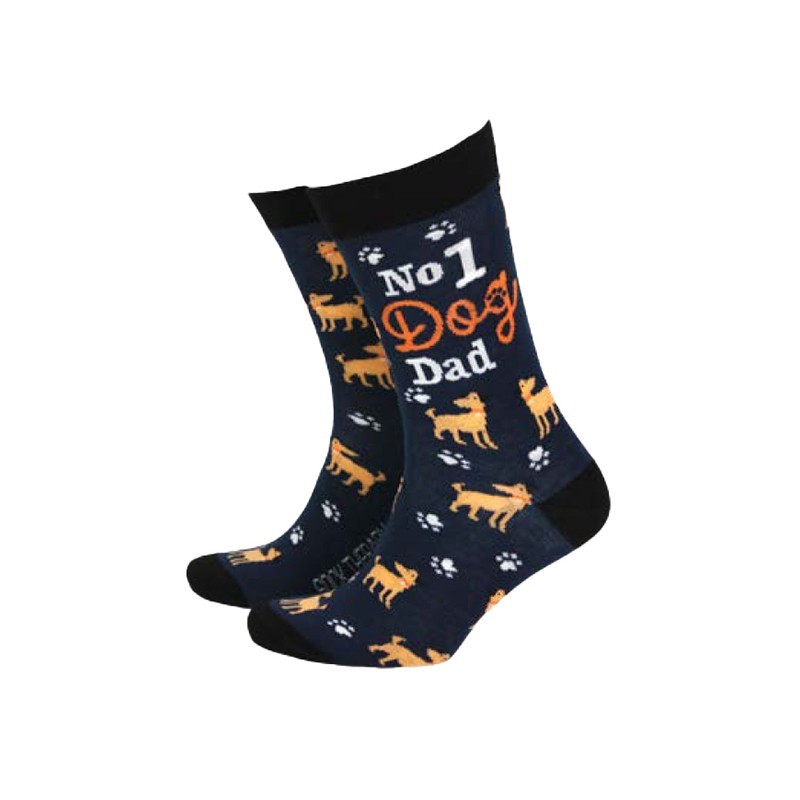 No. 1 Dog Dad Men's Soft Bamboo Socks - 1