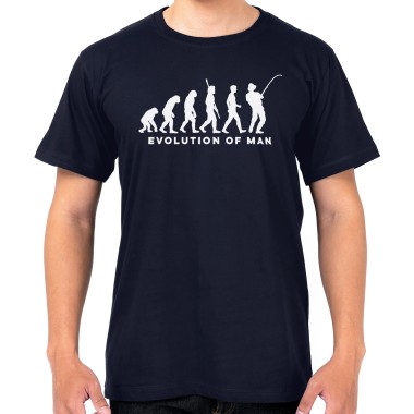 Evolution of Man Fishing T-Shirt - 1