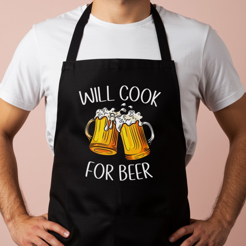 Will Cook for Beer Apron - 1