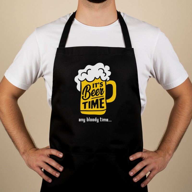 It's Beer Time Any Bloody Time Apron - 1 It's Beer Time Any Bloody Time Apron - 1