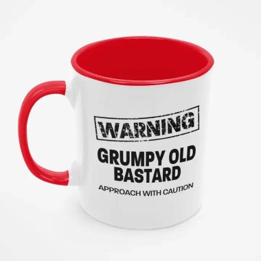 Warning Grumpy Old Bastard Mug - 1