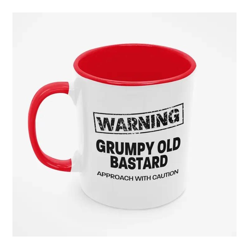 Warning Grumpy Old Bastard Mug - 1
