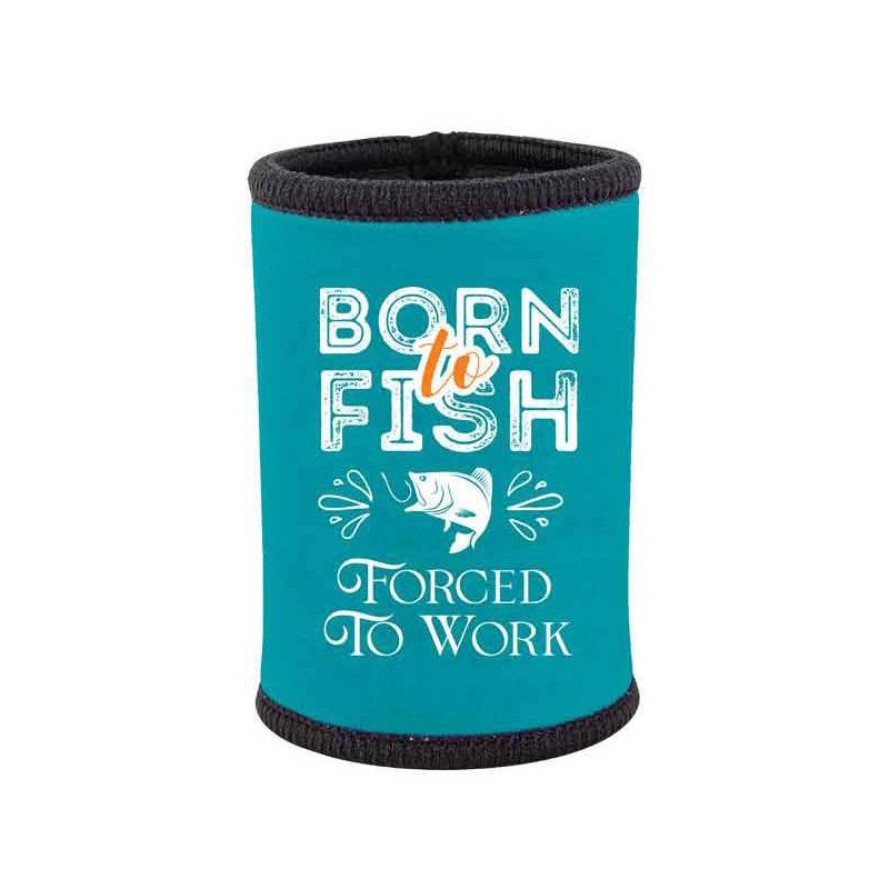 Born To Fish Forced To Work Stubby Holder - 1