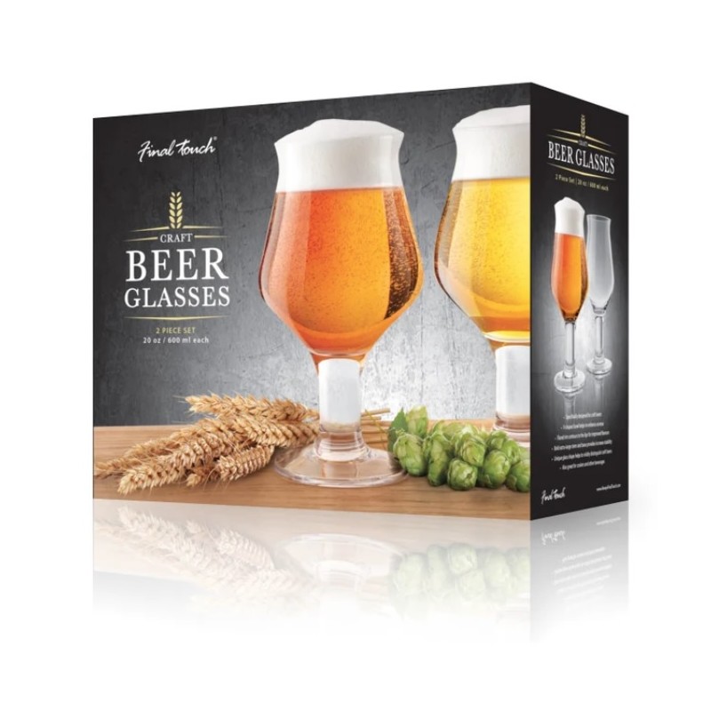 Craft Beer Glasses Set of 2 by Final Touch - 4 Craft Beer Glasses Set of 2 by Final Touch - 4