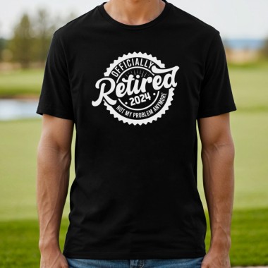 Personalised Officially Retired T-Shirt - 1