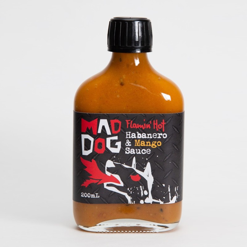 Yarra Valley Mad Dog Flamin Hot Habanero Mango Sauce