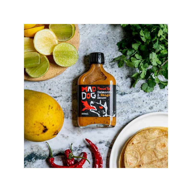 Yarra Valley Mad Dog Flamin' Hot Habanero & Mango Sauce 200ml - 1
