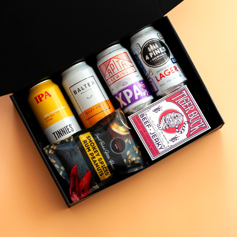 Cheers Mate Beer With Jerky And Nuts Hamper