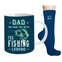 Dad The Man The Myth The Fishing Legend Mug and Sock Set - 1