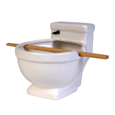 Toilet "Bowl" with Bamboo Chopsticks - 3