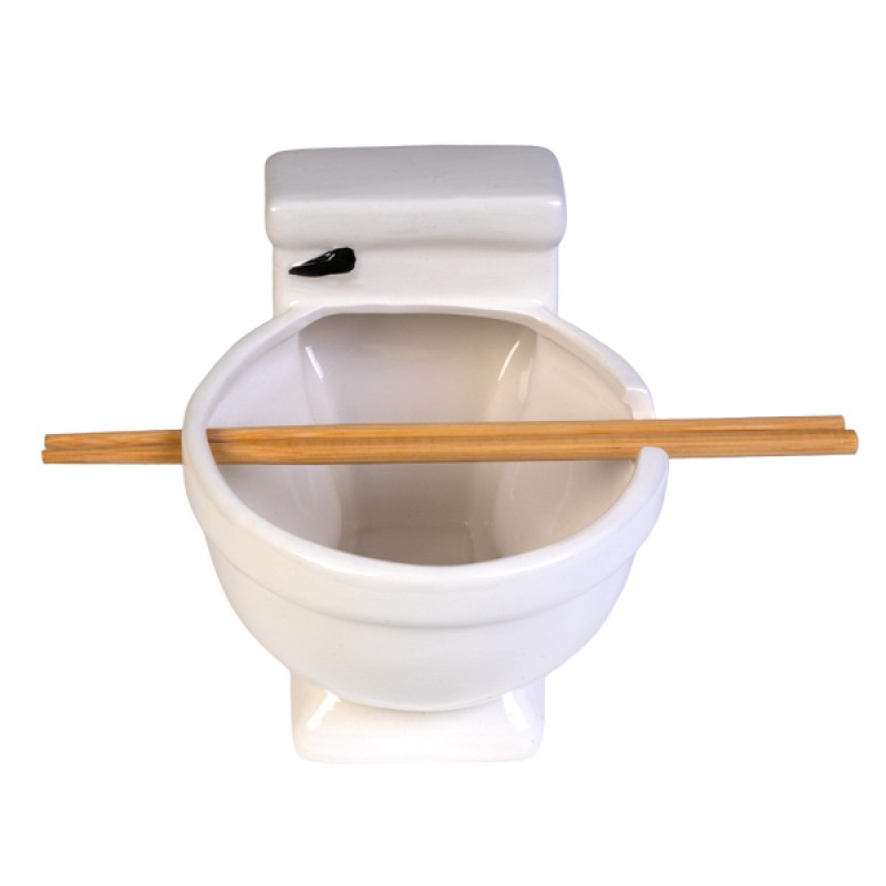 Toilet "Bowl" with Bamboo Chopsticks - 4