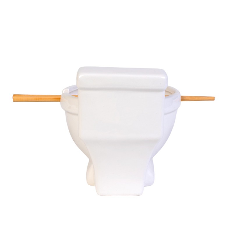 Toilet "Bowl" with Bamboo Chopsticks - 5