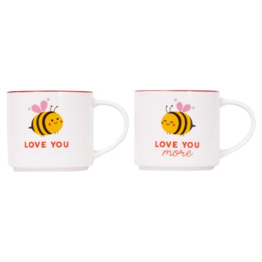 Love You, Love You More Mug Set - 5