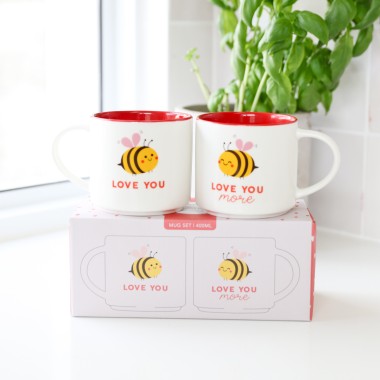 Love You, Love You More Mug Set - 2