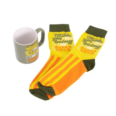 My Super Hero Matching Mug and Sock Set - 3