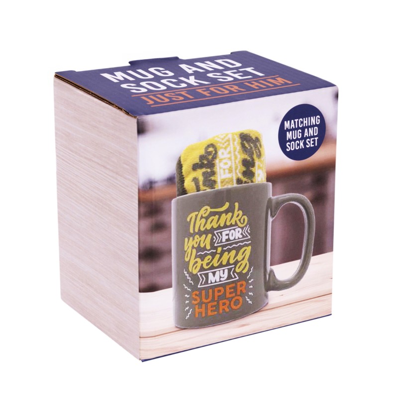 My Super Hero Matching Mug and Sock Set - 4
