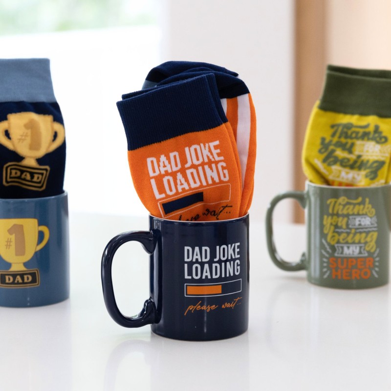 Dad Joke Loading Matching Mug and Sock Set - 1