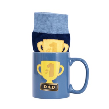 No. 1 Dad Matching Mug and Sock Set - 1