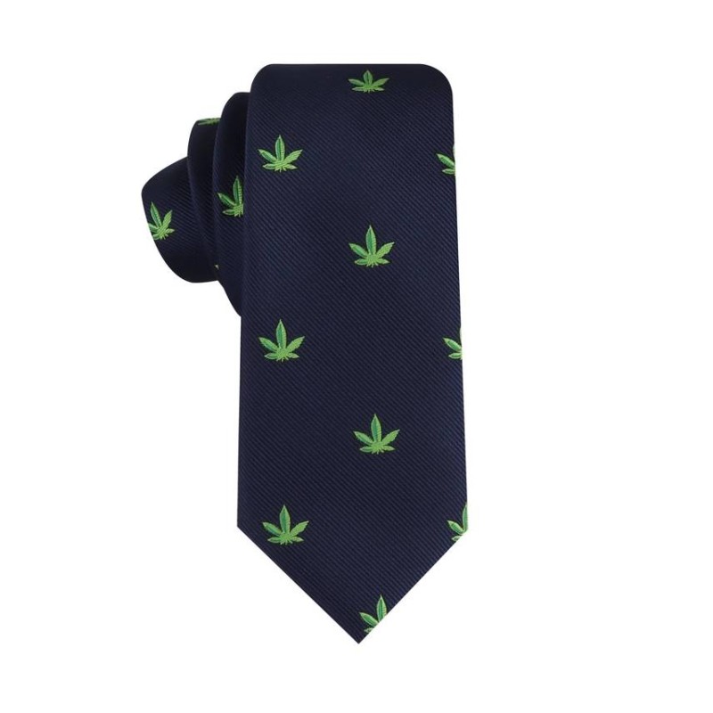 Weed Skinny Tie by AusCufflinks - 1