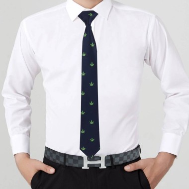Weed Skinny Tie by AusCufflinks - 2