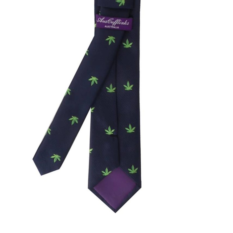 Weed Skinny Tie by AusCufflinks - 3