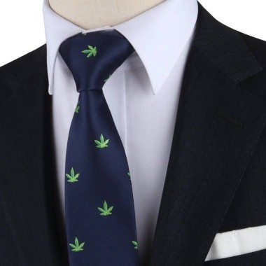 Weed Skinny Tie by AusCufflinks - 4